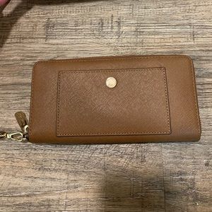 Michael Kors wristlet. Crossgrain leather continental.